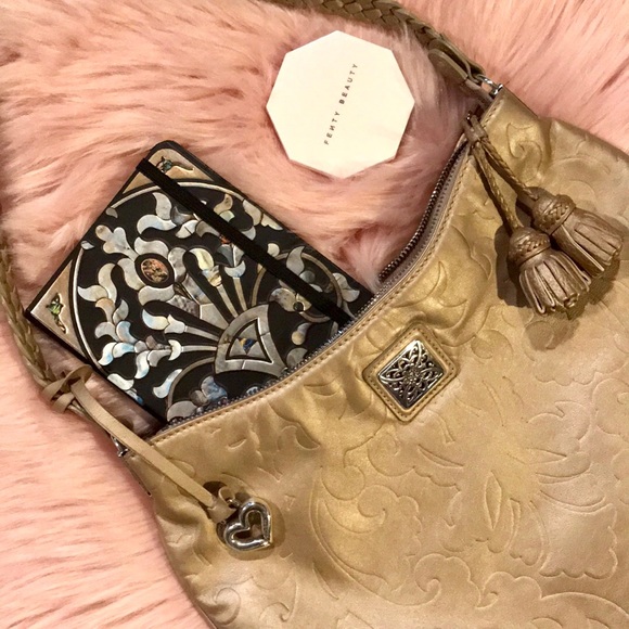 Brighton Nickel Embossed Bag with Braided Strap - Picture 3 of 7